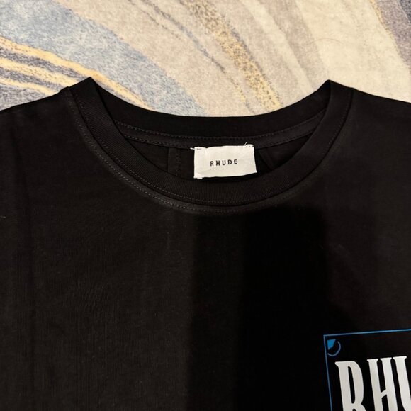 Rhude Royalty Lion Crown Black/Blue T-Shirt Men’s Size Large - Picture 3 of 4